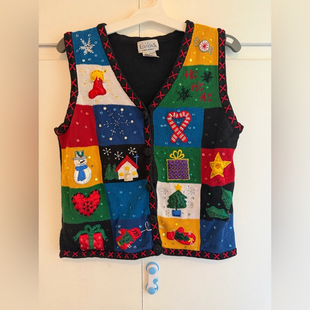 Vintage Basic Editions Holiday Ugly Christmas Swe… - image 2